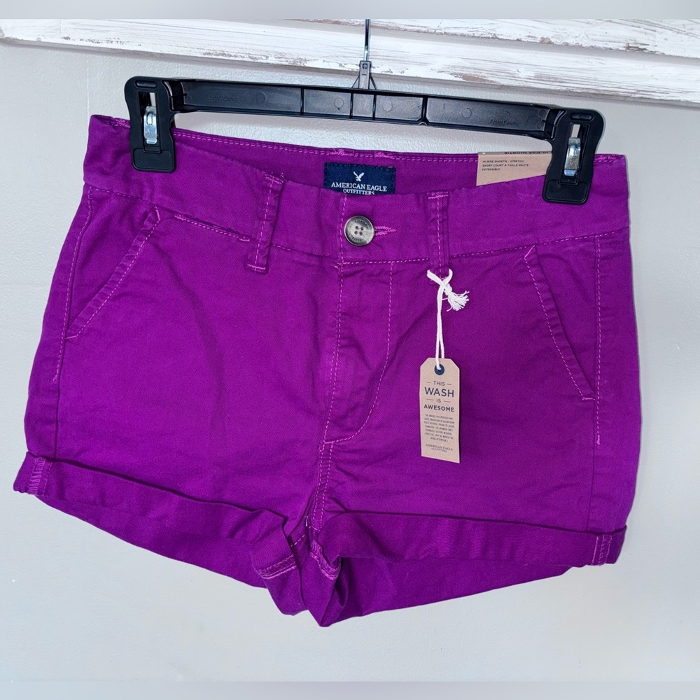 American Eagle Outfitters High Waist Purple Shorts